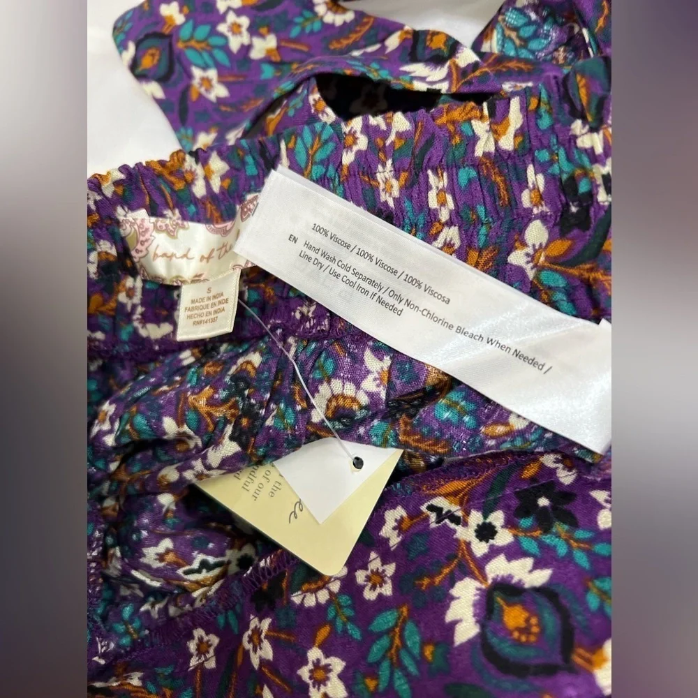Band Of The Free LINAELLE PURPLE FLORAL WRAP SKIRT Size Small